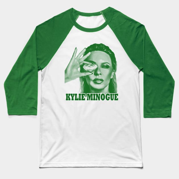 Kylie Minogue - green solid style Baseball T-Shirt by Loreatees